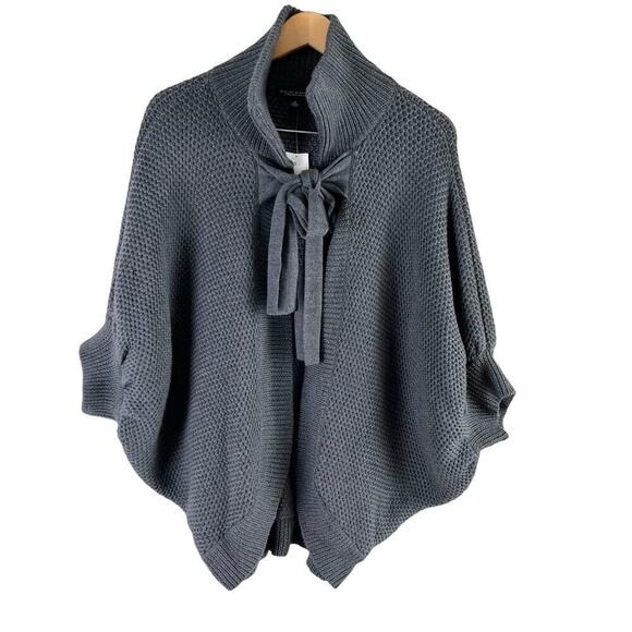 Banana Republic Sweaters - NWT Banana Republic Extra Fine Merino Wool Tie Front Dolman Knit Cardigan Grey M